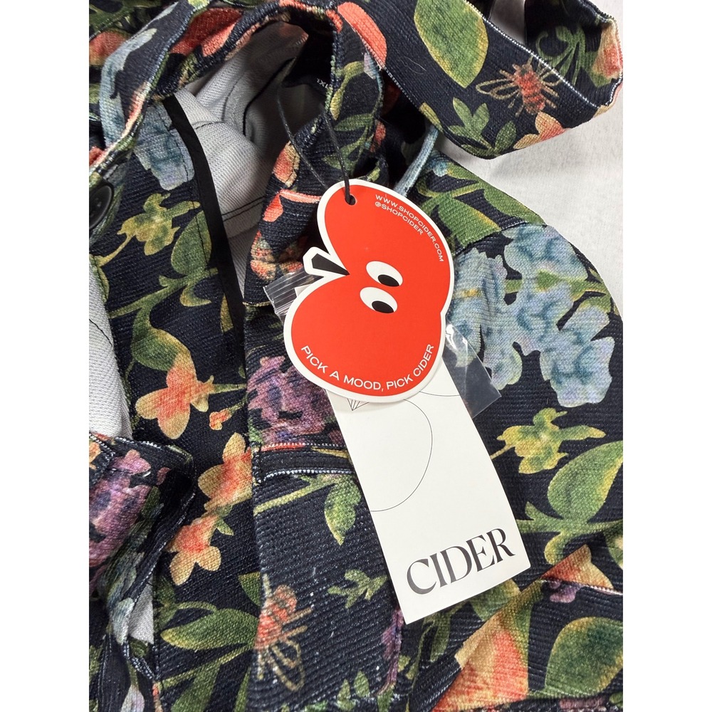 Cider Women Floral Corduroy Overalls Multi Color Wide Leg corduroy Size 1XL NWT - Picture 8 of 10